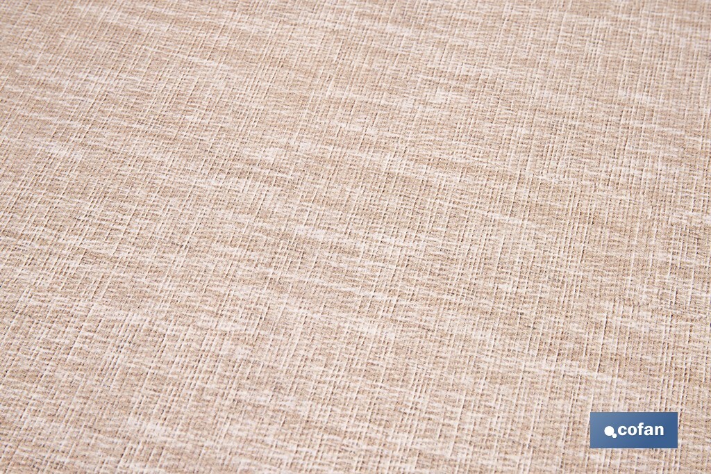 Rollo de alfombra vinílica semirrígida de impresión digital | Estampado jaspeado en beige | Resistente para suelos interiores y exteriores cubiertos - Cofan