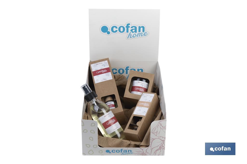 Set de ambientadores con fragancia a Frutos Rojos | Kit de 3 ambientadores para el hogar y 1 para el coche - Cofan