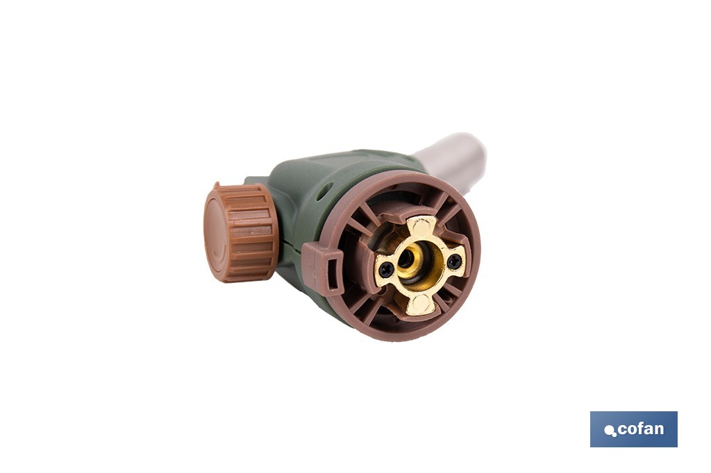 Soplete de gas piezoeléctrico | Potencia: 1,1 kW | Compatible con cartuchos de gas de 220 g | Ideal para cocina, soldadura y bricolaje - Cofan