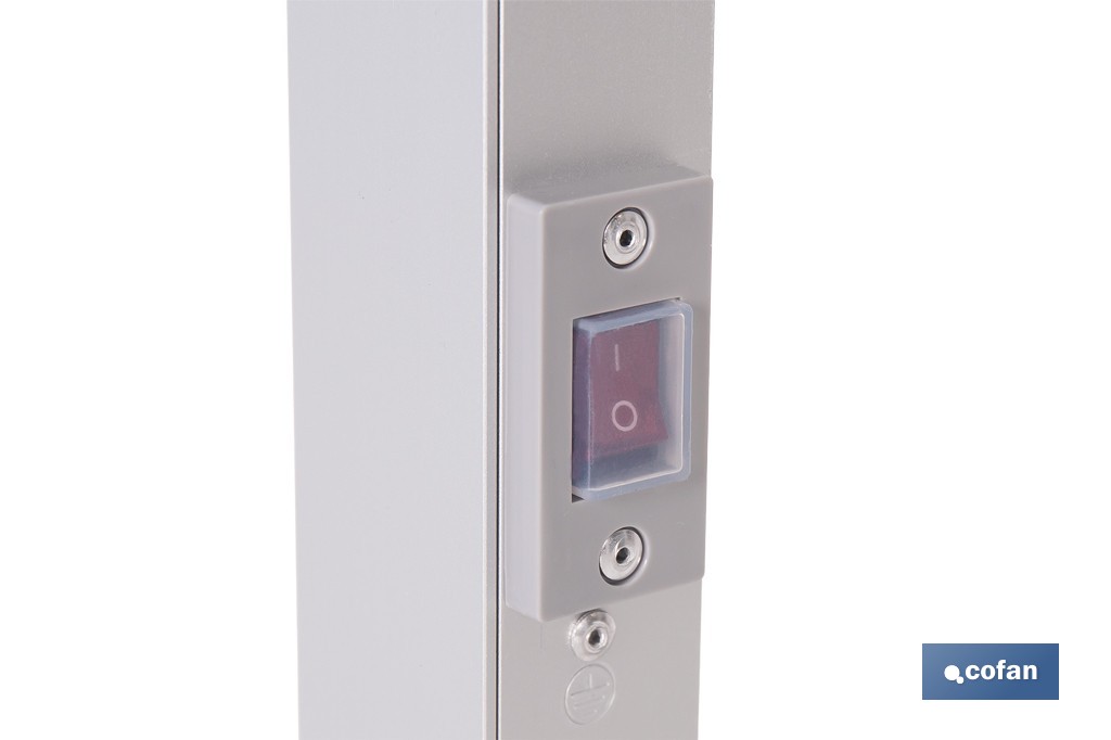 Toallero eléctrico de aluminio 100 W | Radiador secatoallas de pie o pared IP22 | Medidas: 90 x 53 x 35,5 cm - Cofan