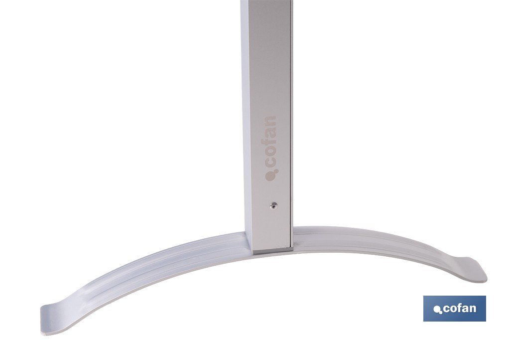 Toallero eléctrico de aluminio 100 W | Radiador secatoallas de pie o pared IP22 | Medidas: 90 x 53 x 35,5 cm - Cofan