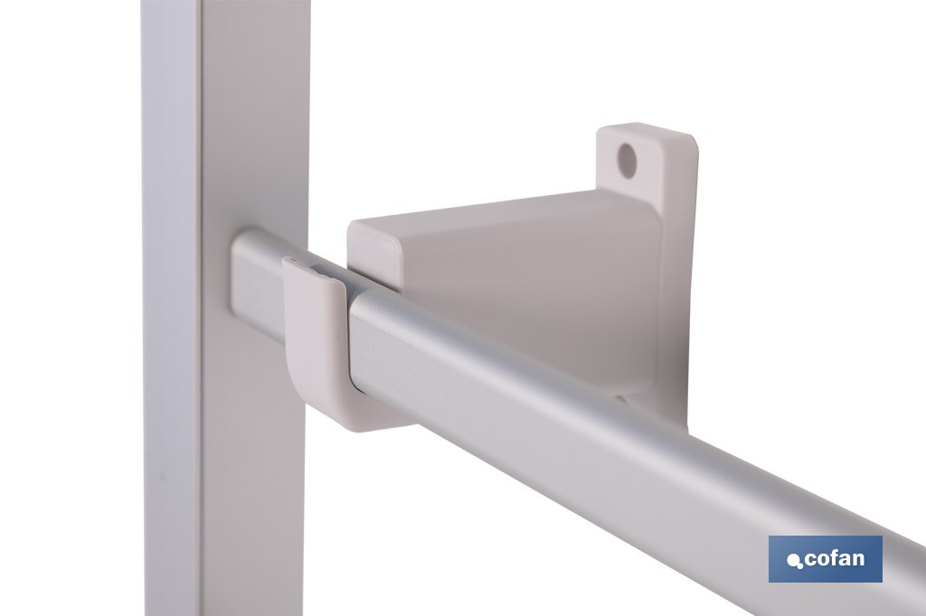 Toallero eléctrico de aluminio 100 W | Radiador secatoallas de pie o pared IP22 | Medidas: 90 x 53 x 35,5 cm - Cofan