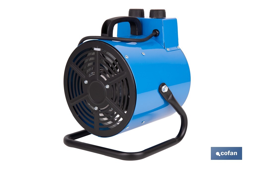 Calefactor industrial | Potencia: 3000 W | Función ventilador | Termostato ajustable | Protección IP24 - Cofan