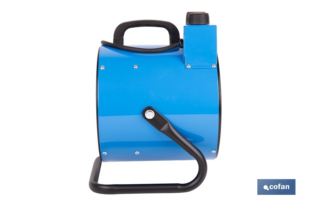 Calefactor industrial | Potencia: 3000 W | Función ventilador | Termostato ajustable | Protección IP24 - Cofan