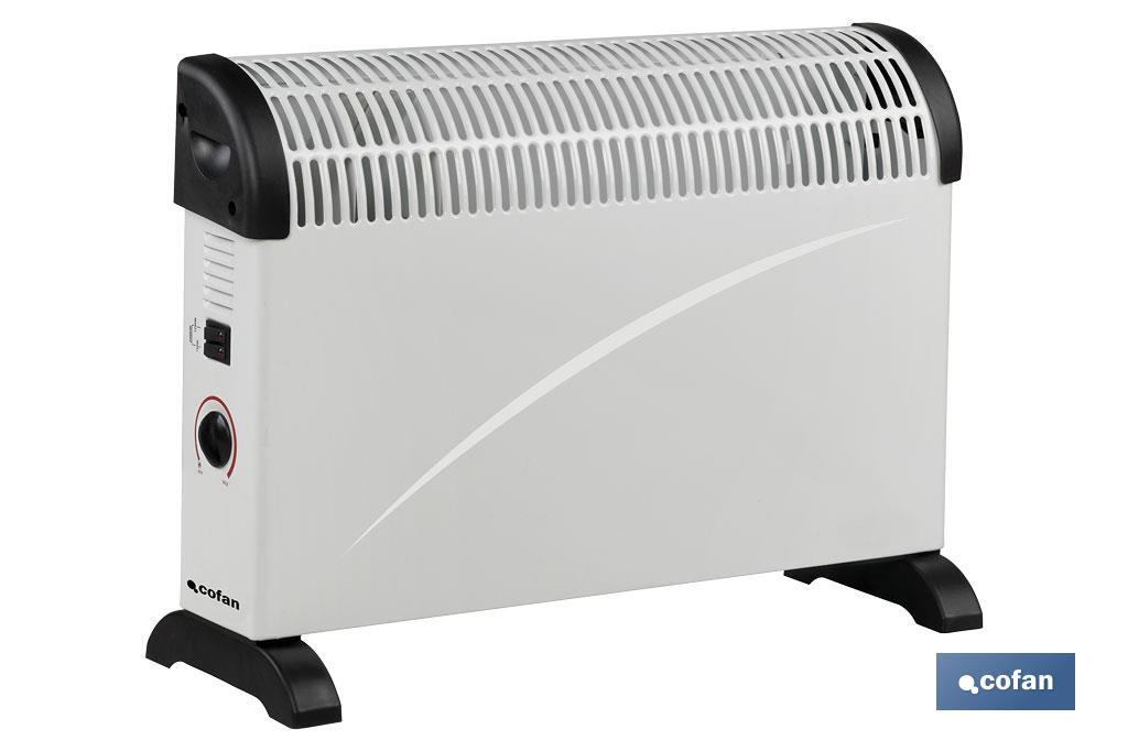 Convector con termostato regulable | Potencia: 750 / 1250 / 2000 W - Cofan