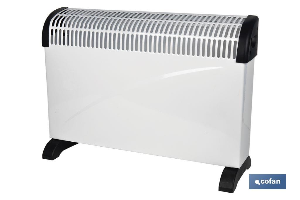 Convector con termostato regulable | Potencia: 750 / 1250 / 2000 W - Cofan