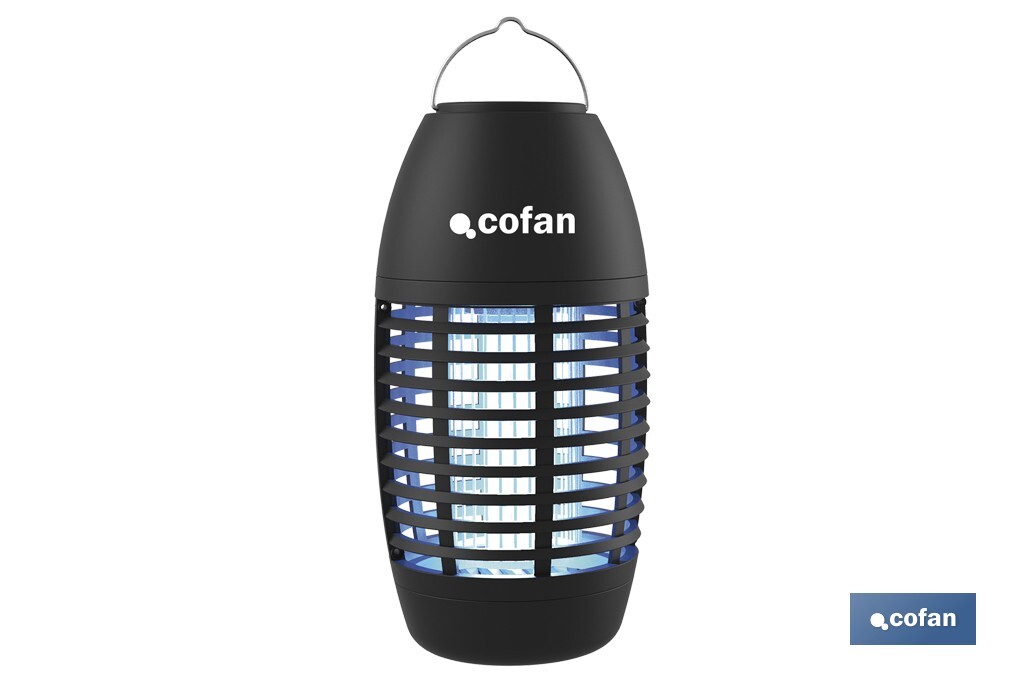 Lámpara LED antiinsectos recargable por USB | Interior y exterior | Cobertura 80 m² | Resistente al agua IPX4 | Luz UV de alta potencia | Ideal para camping, barbacoa y jardín - Cofan