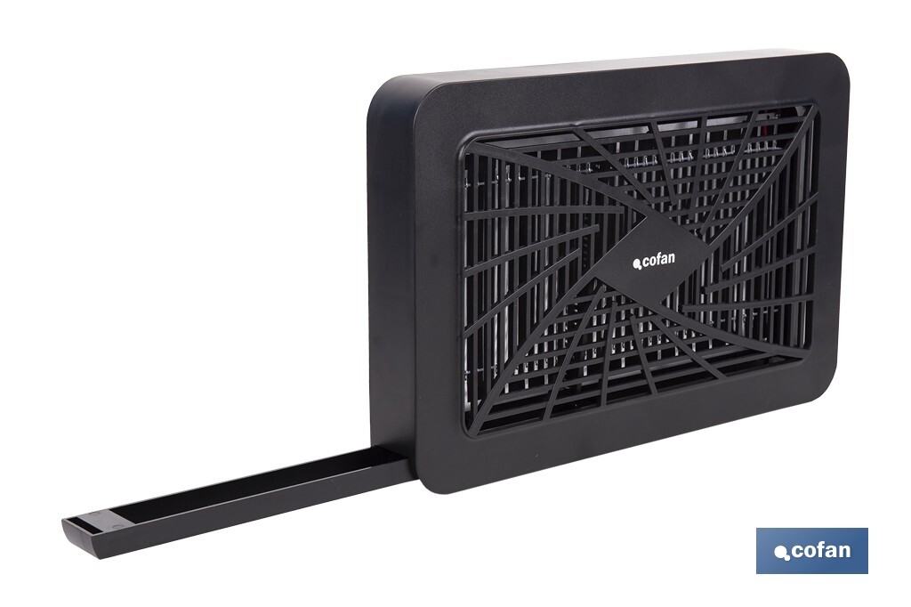 Lámpara LED antiinsectos para Interior | Potencia: 6 W | Cobertura 150 m² | Luz UV-A Dual 365+395 nm | Alimentación: USB | Montaje en Pared - Cofan