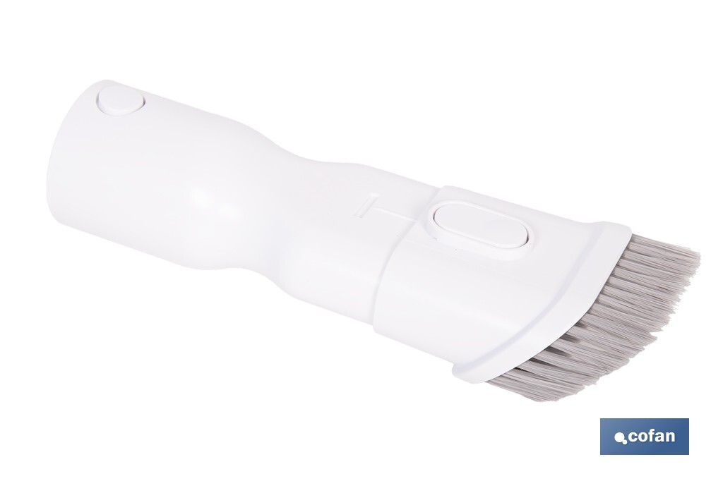 Aspiradora sin cable con base de carga | Potencia de succión: 180 AW | Potencia ciclónica: 32 kPa | 4 velocidades | Filtro HEPA lavable | Batería de litio 25,9 V | Color: blanco - Cofan