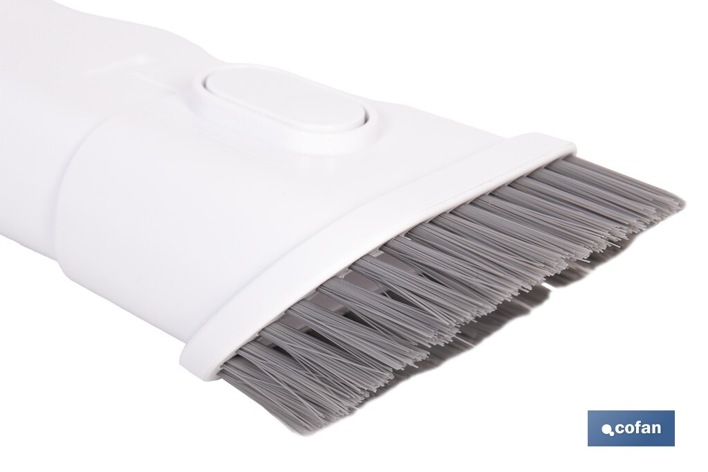 Cepillo 2 en 1 para aspiradora | Adecuado para muebles y tapicerías | Compatible con aspiradoras 45053301 y 45053302 | Diseño compacto y funcional | Medidas: 21 x 5 cm - Cofan