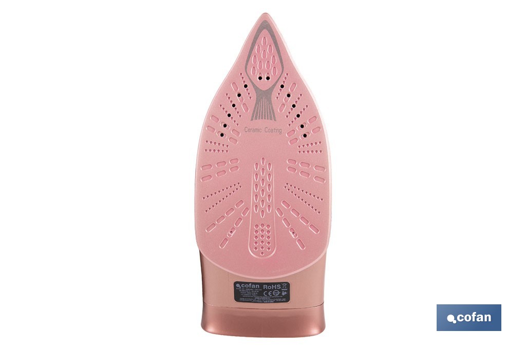 Centro de planchado con depósito de agua extraíble 1,5 litros | Potencia: 3100 W y 8 bares | Suela de cerámica y función de autolimpieza - Cofan