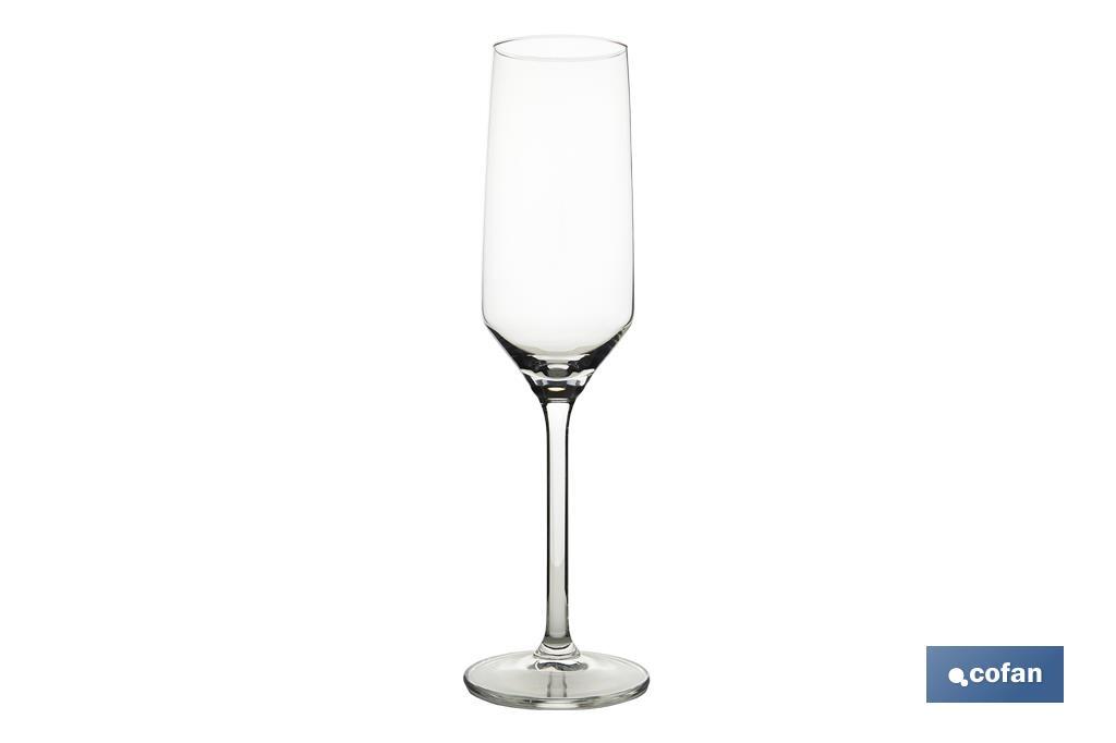 Set of 6 champagne flutes | Capacity: 22cl - Cofan