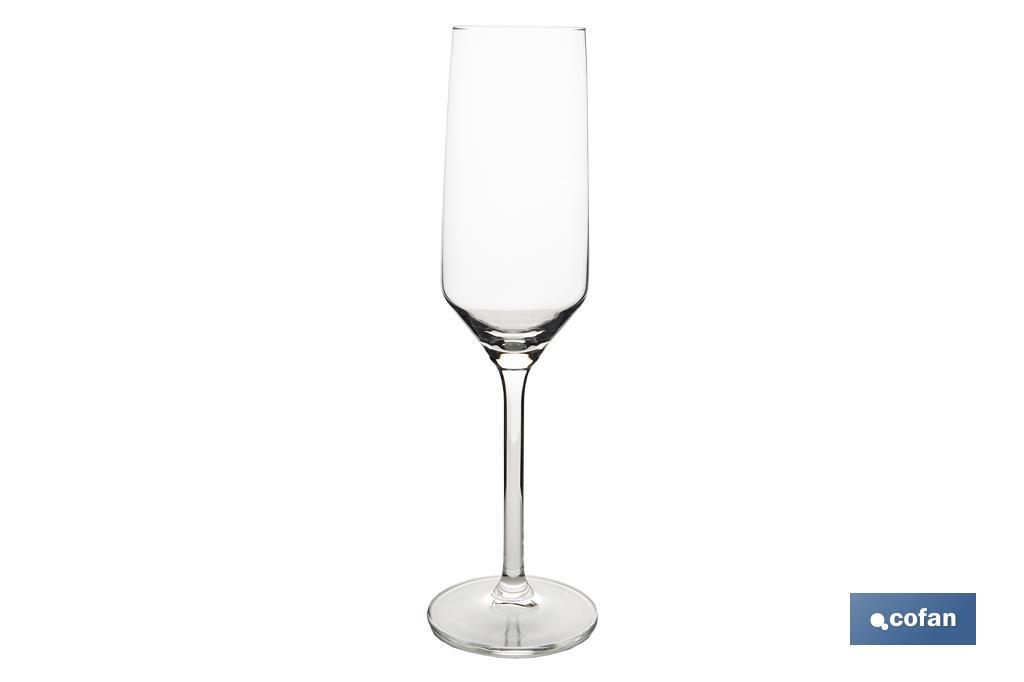 Set of 6 champagne flutes | Capacity: 22cl - Cofan