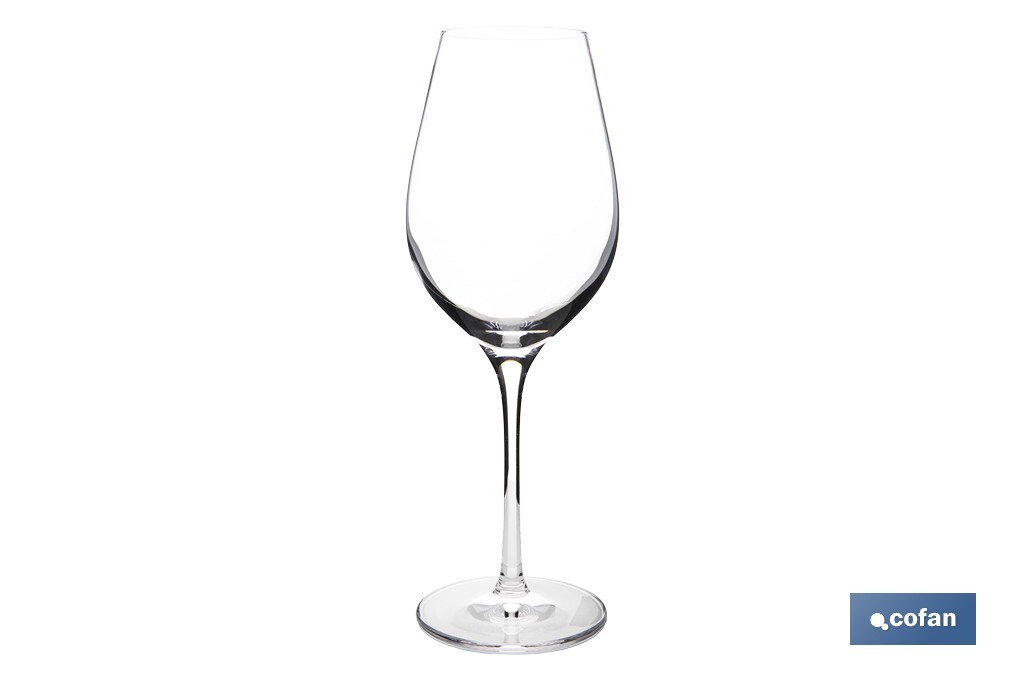 Pack de 6 copas jerezanas de cristal con tallo alto | Capacidad: 30 cl | Copas catavino para degustación - Cofan