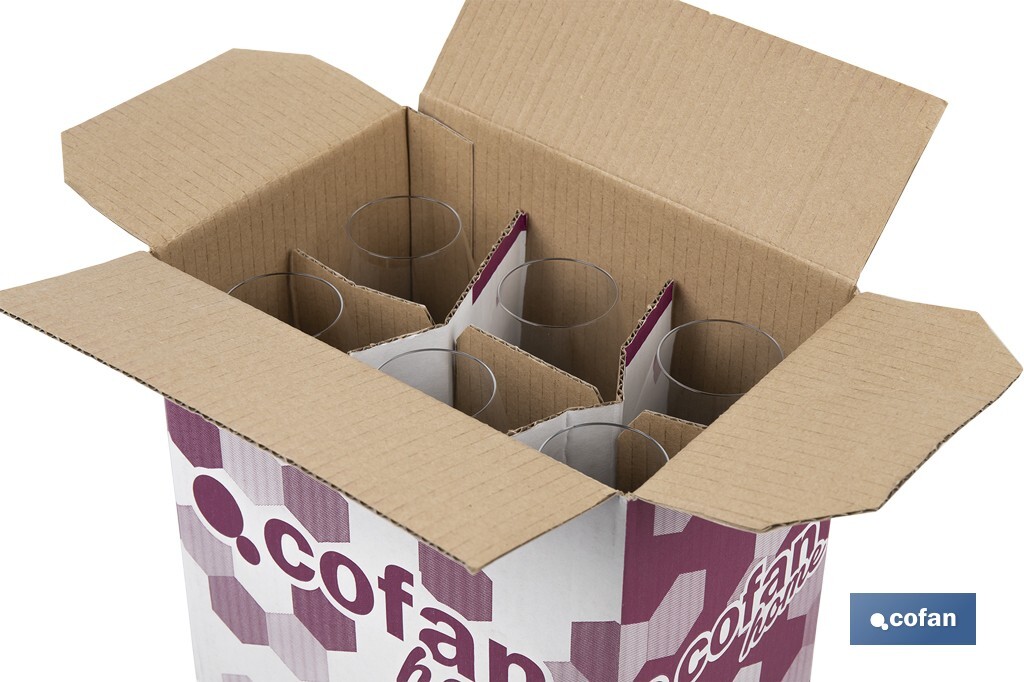 Pack de 6 copas jerezanas de cristal con tallo alto | Capacidad: 30 cl | Copas catavino para degustación - Cofan
