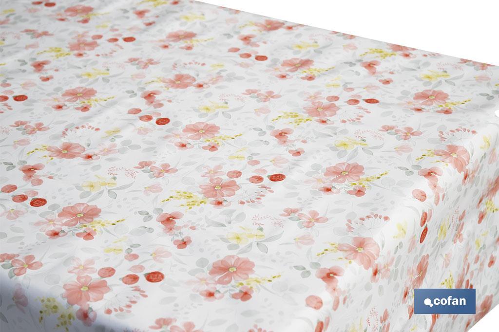 Hule con diseño moderno de flores | Materiales: PVC y polipropileno | Fácil de limpiar | Disponible en diferentes medidas - Cofan