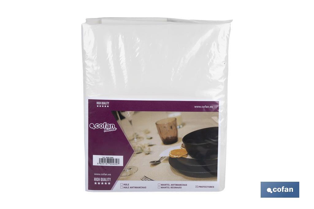 Foam table protector | White | Phthalate-free duffel | Thickness 1.5mm | Available in different sizes - Cofan