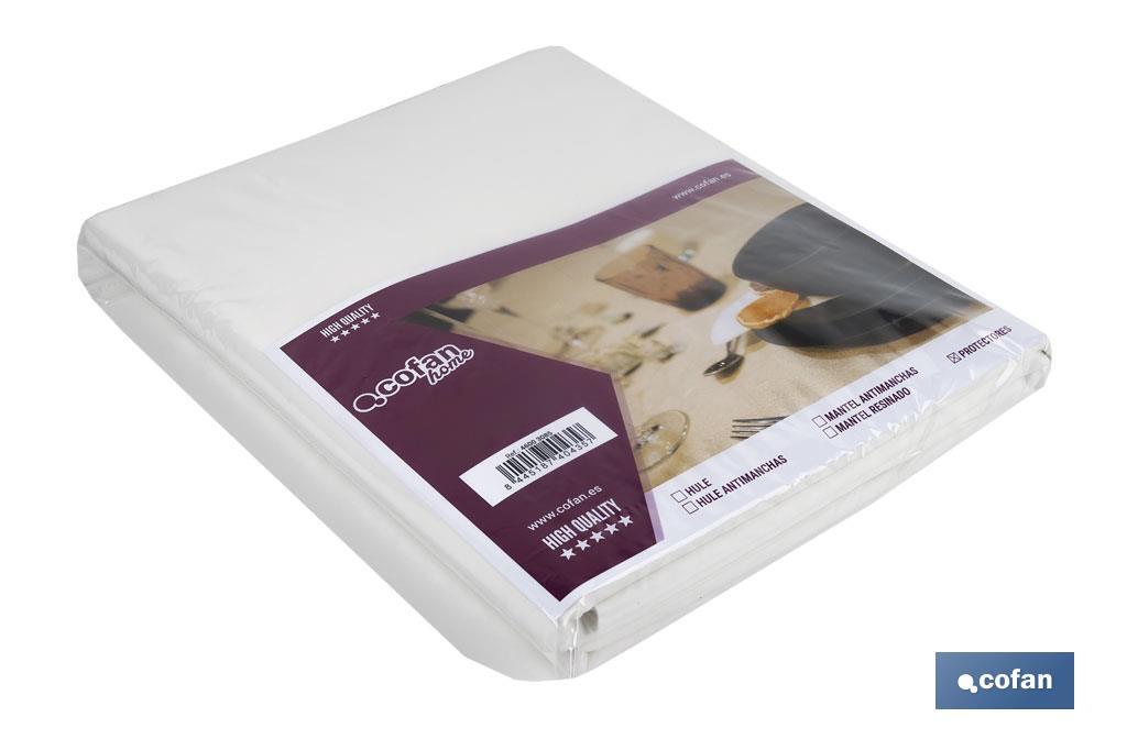 Foam table protector | White | Phthalate-free duffel | Thickness 1.5mm | Available in different sizes - Cofan