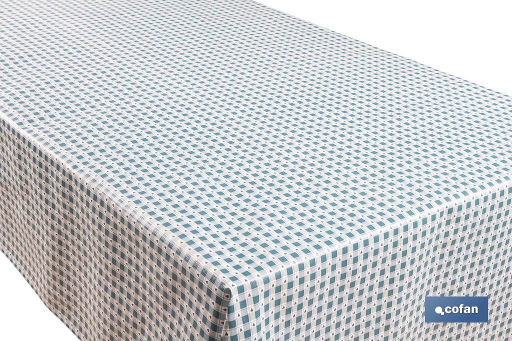 Rollo de hule de cuadros Vichy con corazones| Protección y estilo para la mesa - Cofan