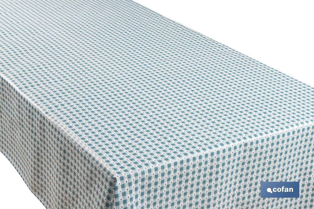 Rollo de hule de cuadros Vichy con corazones| Protección y estilo para la mesa - Cofan