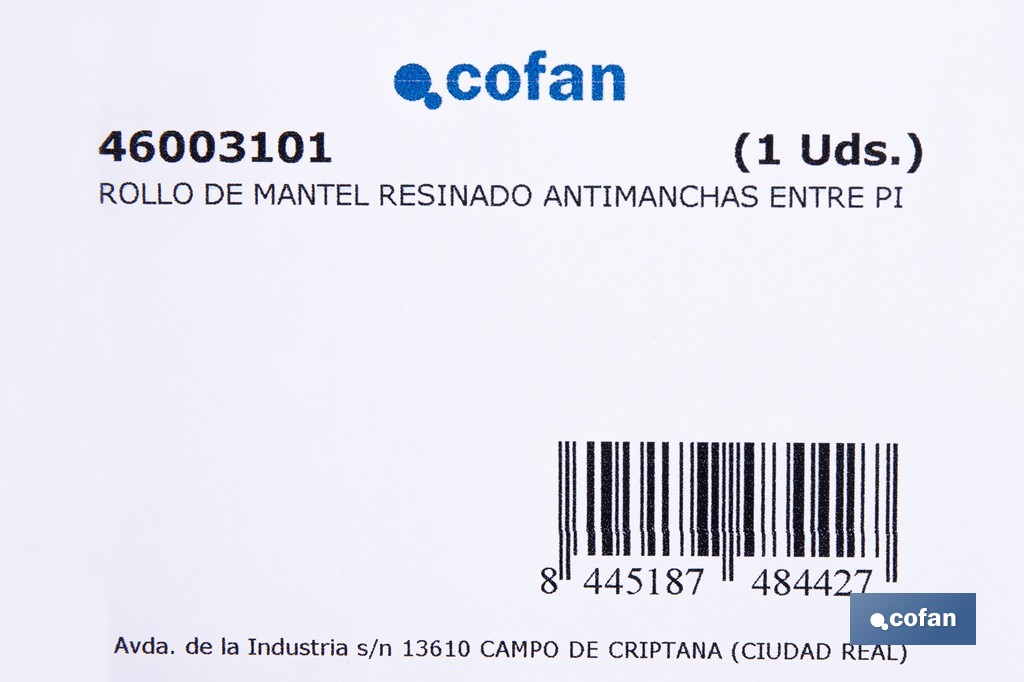 Rollo de mantel resinado antimanchas con Árboles de Navidad y regalos | Materiales: 75 % algodón y 25 % poliéster | Diseño navideño, fácil de limpiar - Cofan