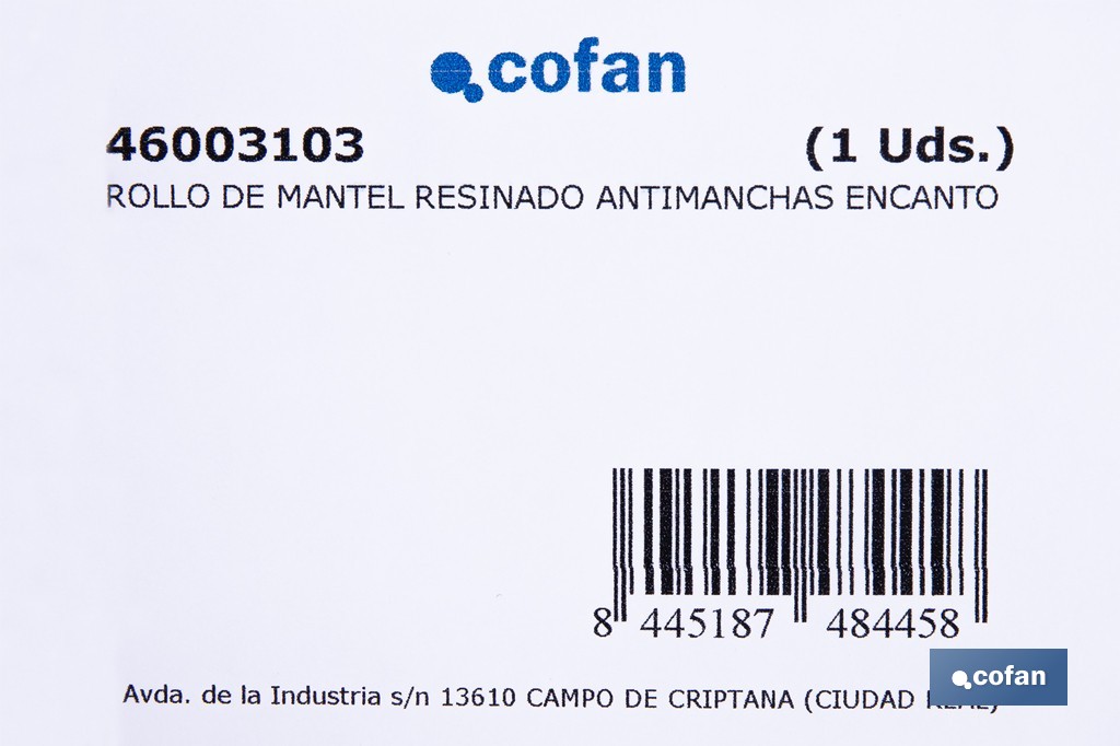 Rollo de mantel resinado antimanchas con adornos y ramas de abeto | Materiales: 75 % algodón y 25 % poliéster | Diseño navideño, fácil de limpiar - Cofan