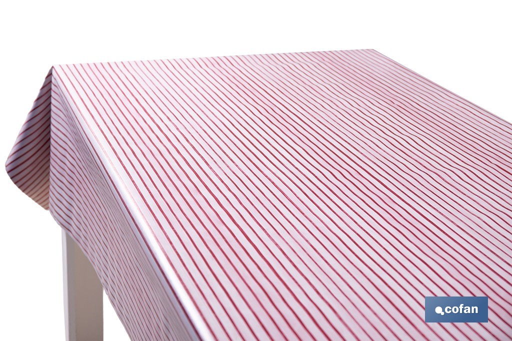 Rollo de hule estampado provenzal rojo | Materiales: polipropileno y PVC | Gran resistencia a líquidos y manchas | Fácil limpieza | Medidas 1,40 x 20 m - Cofan