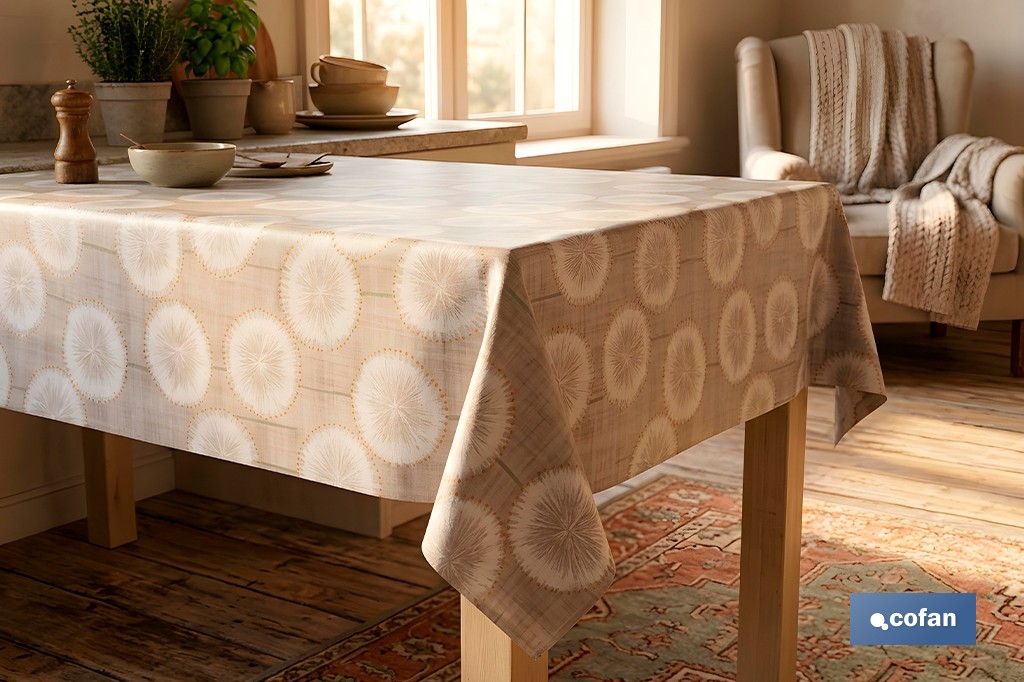 Rollo de hule estampado esfera silvestre | Materiales: polipropileno y PVC | Gran resistencia a líquidos y manchas | Fácil limpieza | Medidas 1,40 x 20 m - Cofan