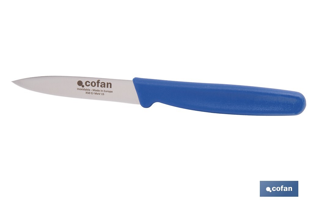 Pack de 3 cuchillos puntilla de acero inoxidable | Mango antideslizante | Apto para lavavajillas - Cofan