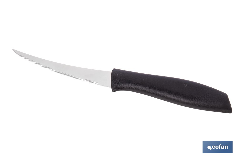 Pack de 3 cuchillos para fruta y verdura con mango ergonómico | Hoja de acero inoxidable | Longitud de la hoja: 10 cm - Cofan