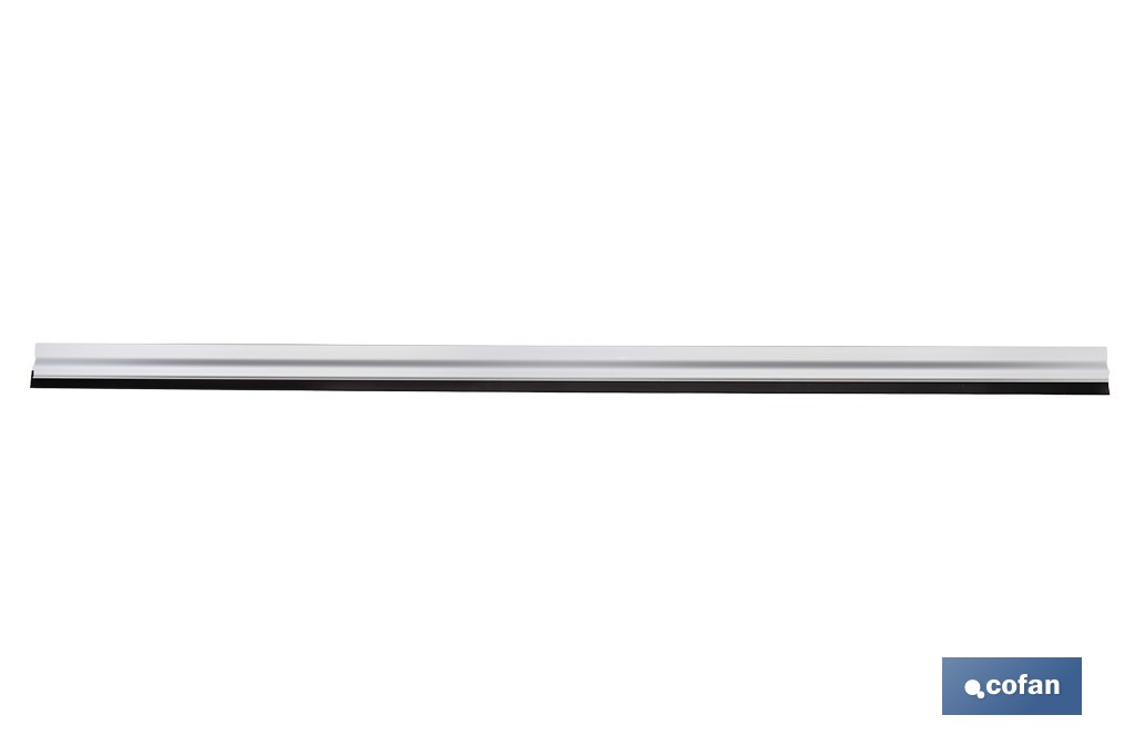 Burlete adhesivo de aluminio con labio de goma | Longitud de 105 cm | Disponible en diferentes acabados - Cofan