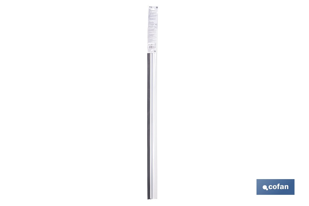 Burlete basculante de aluminio con labio de caucho | Longitud de 93 cm | Disponible en diferentes acabados - Cofan