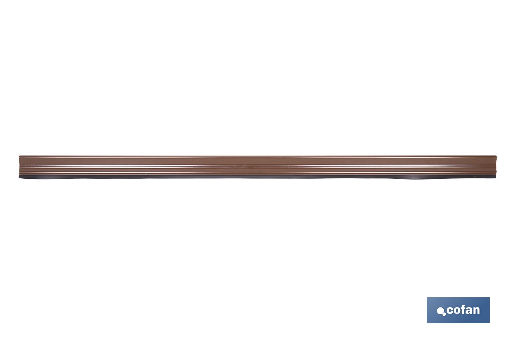 Burlete basculante de aluminio con labio de caucho | Longitud de 93 cm | Disponible en diferentes acabados - Cofan