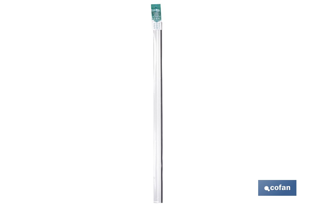 Burlete basculante de aluminio con labio de caucho | Longitud de 93 cm | Disponible en diferentes acabados - Cofan