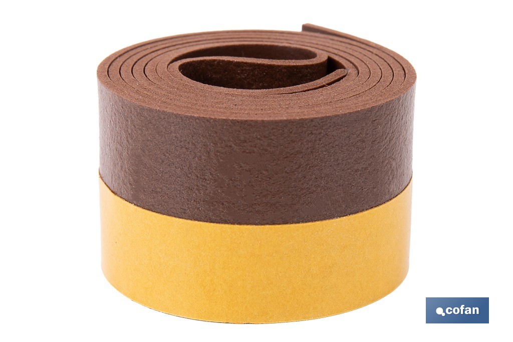 Burlete de PVC expandido | Longitud de 100 cm | Disponible en dos acabados diferentes - Cofan