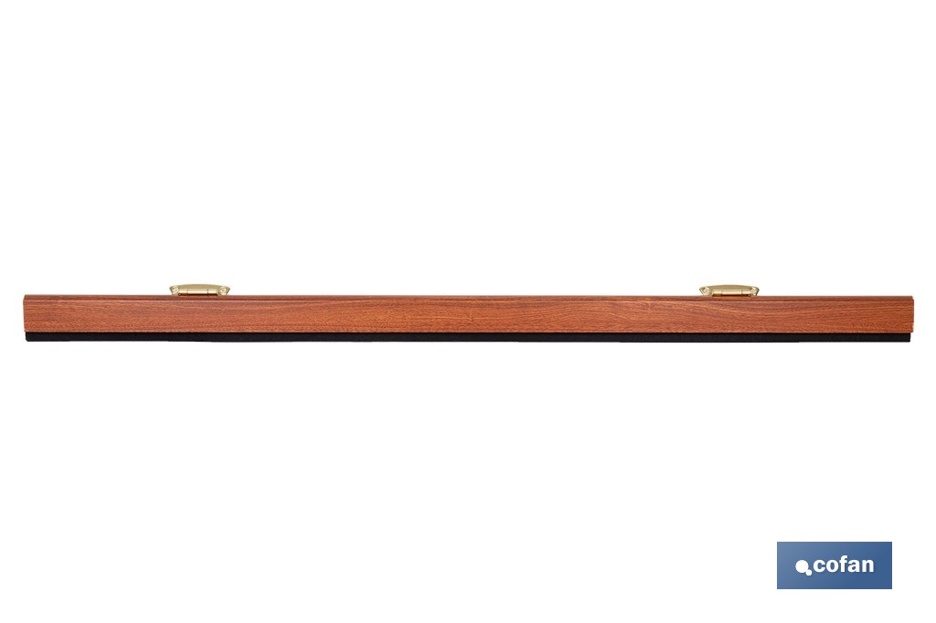 Burlete basculante de madera sostenible | Fijación mediante bisagra | Longitud de 91,5 cm | Disponible en diferentes acabados - Cofan