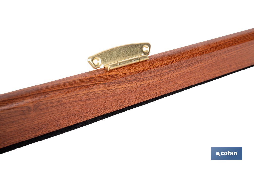 Burlete basculante de madera sostenible | Fijación mediante bisagra | Longitud de 91,5 cm | Disponible en diferentes acabados - Cofan
