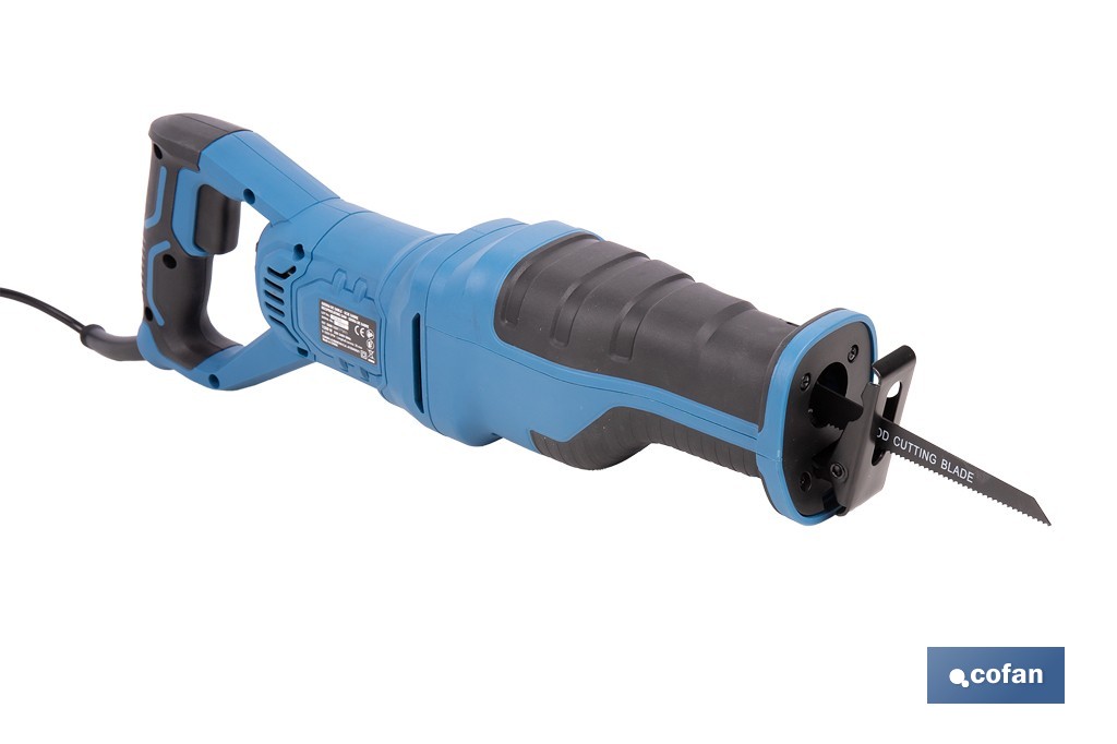 Sierra de sable eléctrica 1200 W 2800 rpm, acción pendular 4 posiciones | Control de velocidad variable, cambio de hoja sin herramientas - Cofan