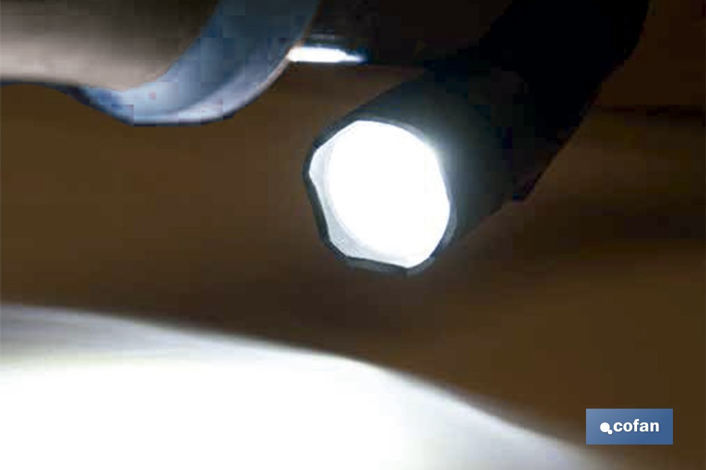 Lijadora de pared y techo eléctrica 710 W 1500 rpm | Tubo extensible, aspiración de polvo y luz LED integrada | Incluye maletín y 6 discos de lija - Cofan