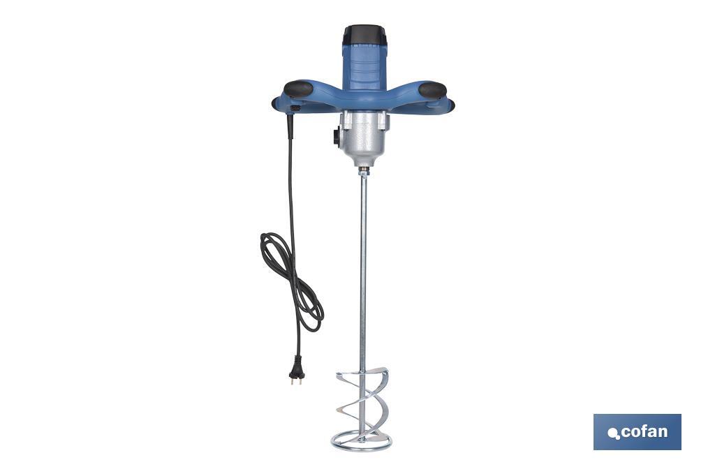 Cofan Paddle mixer for mixing paint and mortar | Electric stirrer | M14 paddle connection | Mixing paddle included | 2 speeds | Power: 1,800W - Cofan