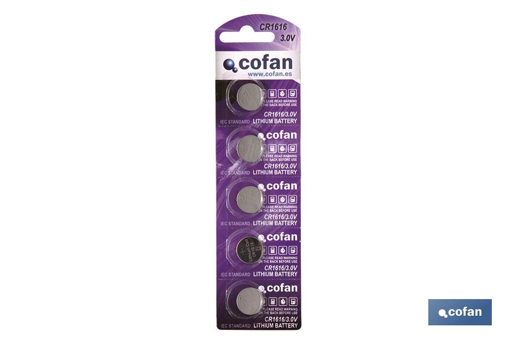 Pile a bottone CR1616/3.0V - Cofan