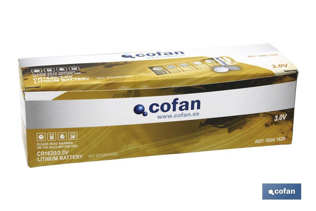 "CR1620/3.0V"-Knopfzellen - Cofan