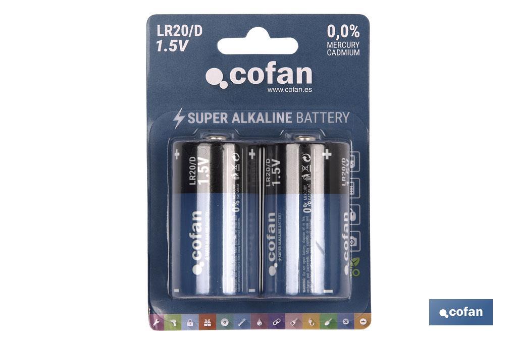 Alkaline batteries - LR20 D/1,5V - Cofan