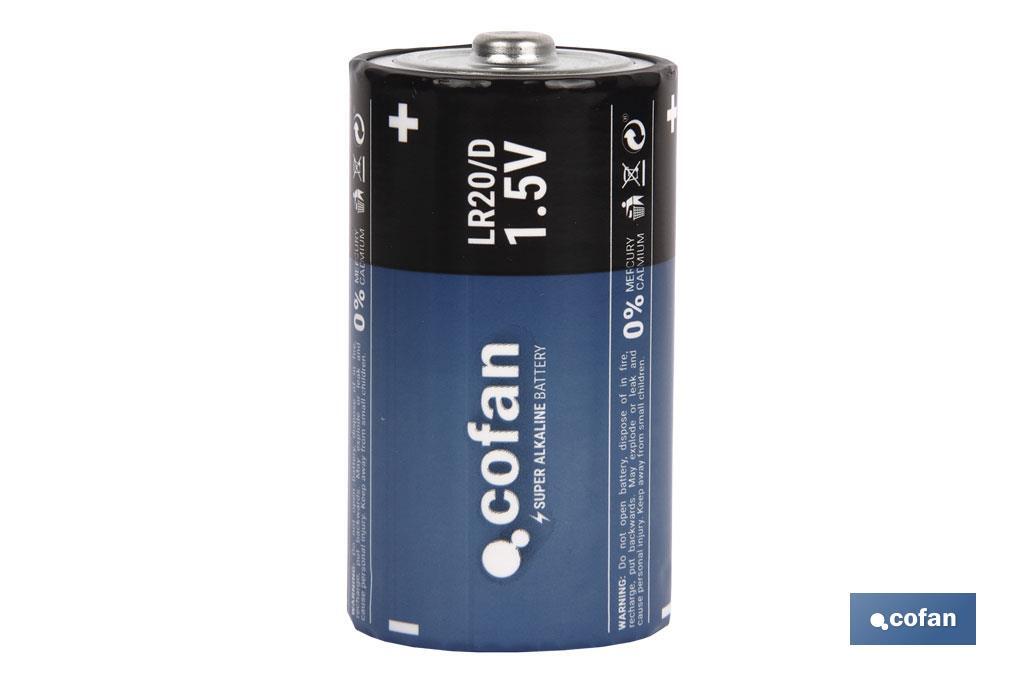 Alkaline Batterien - LR20 D/1,5V - Cofan