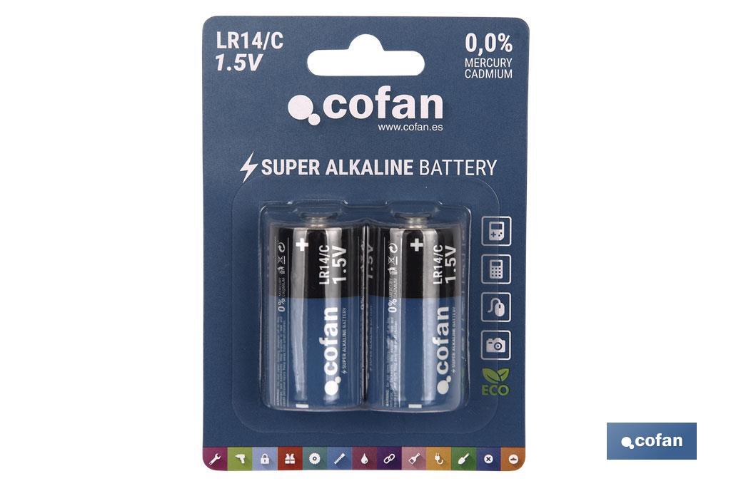 Alkaline batteries - LR14 C/1,5V - Cofan