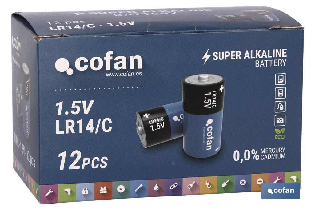 Pila alcalina - LR14 C/1,5V - Cofan