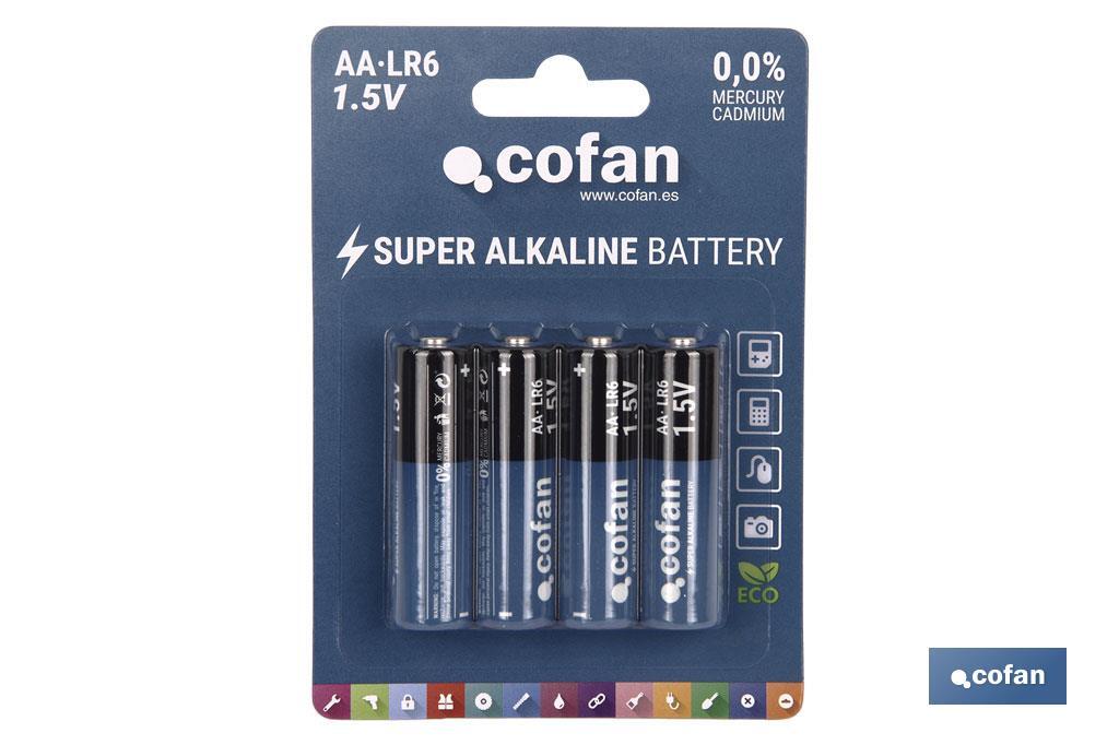 Pilhas Alcalinas - LR6 AA/1,5V - Cofan