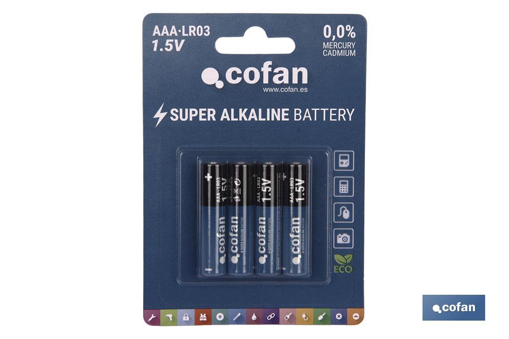 Pilhas Alcalinas - LR03 AAA/1,5V - Cofan