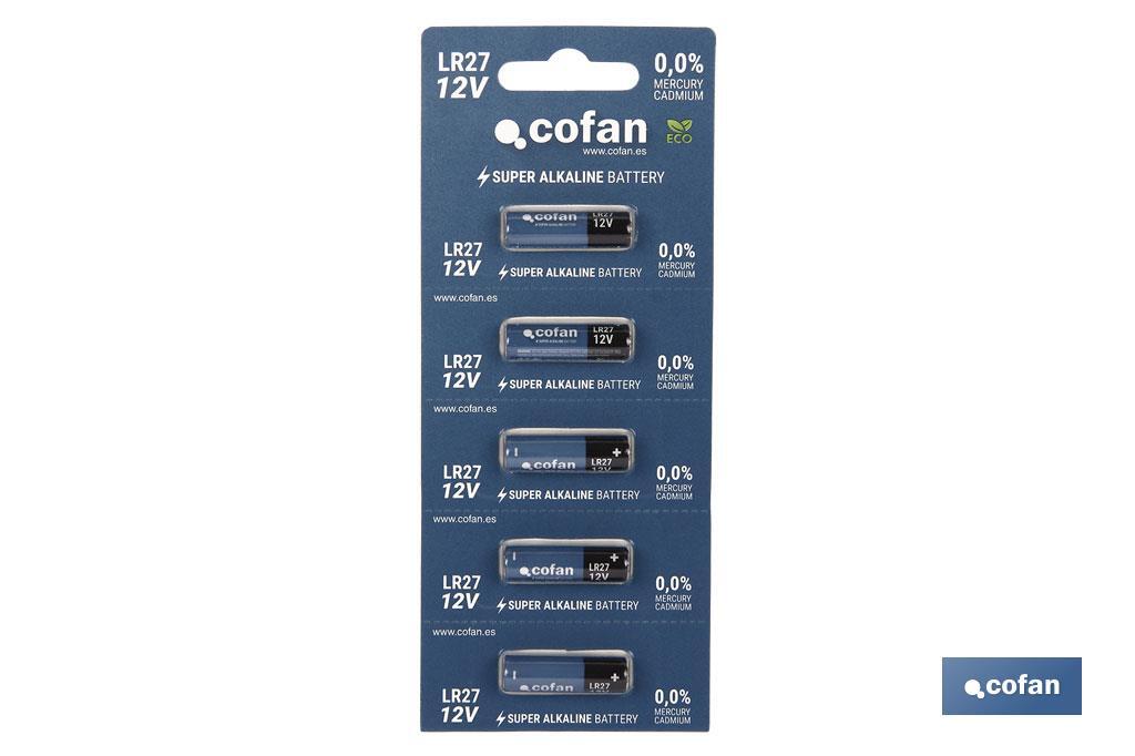 Alkaline batteries - 27A 12V - Cofan