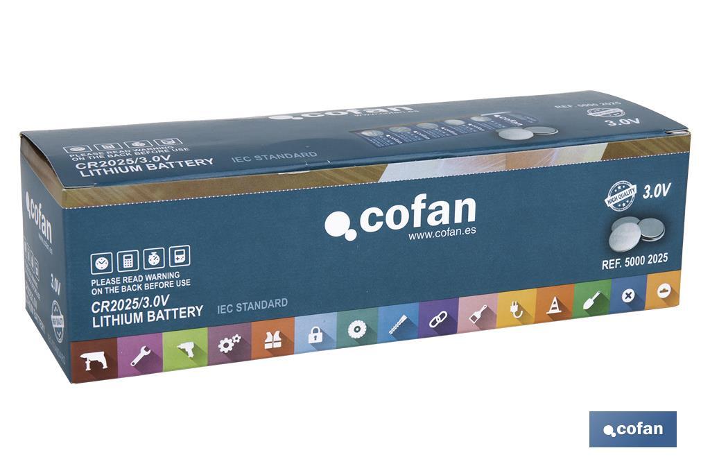 Pile a bottone CR2025/3.0V - Cofan